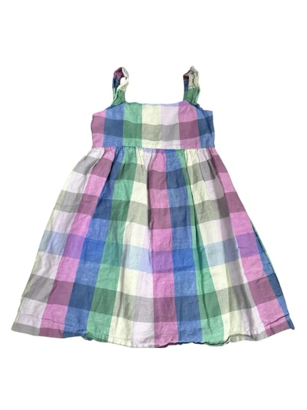 GAP Pastel Multicolor Plaid Sundress - Pink, Blue, Green, Purple, Cream